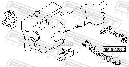 Подушка двс задняя Nissan Navara 85-13 nmnp300R