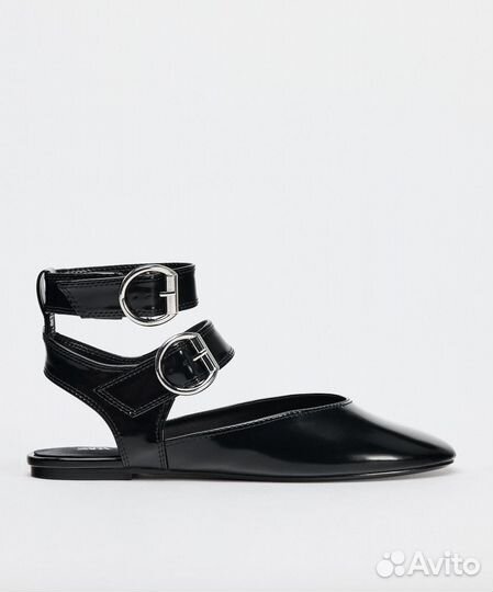 Zara Балетки-мюли с ремешками и пряжками