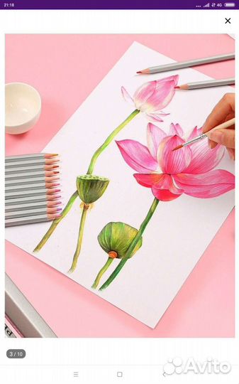 Новые Проф. Акварельные карандаши 72 цвета