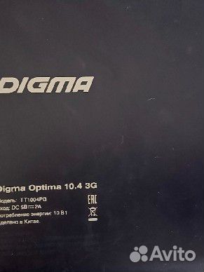 Планшет digma optima 10.4 3g