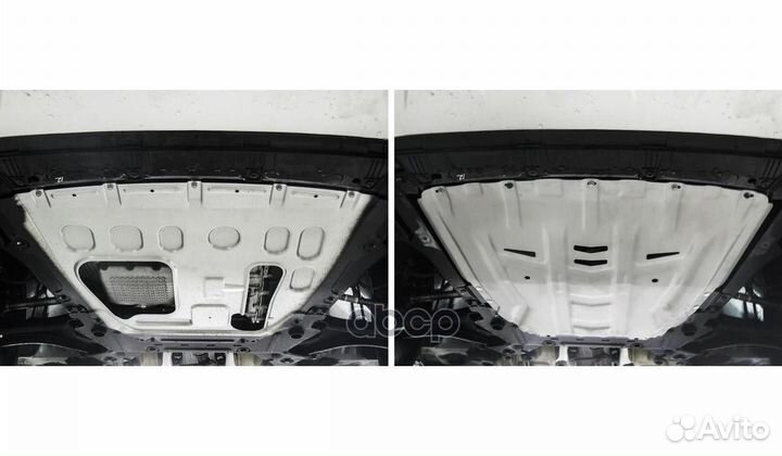 Защита картера + кпп без крепежа rival Алюмин