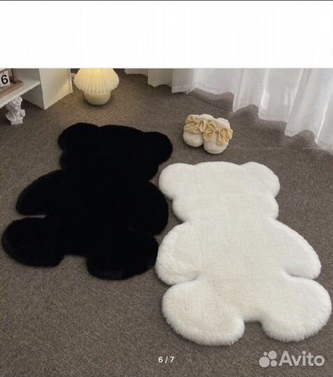 Коврик комнатный, цвет серый,белый,розовый,черный