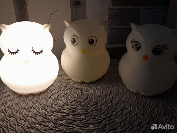 Светильник сова силикон