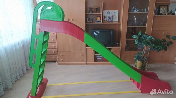 Детская горка пластиковая, для улицы и дома