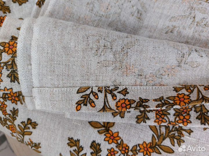 Шторы лен,отрезы лен СССР 7шт