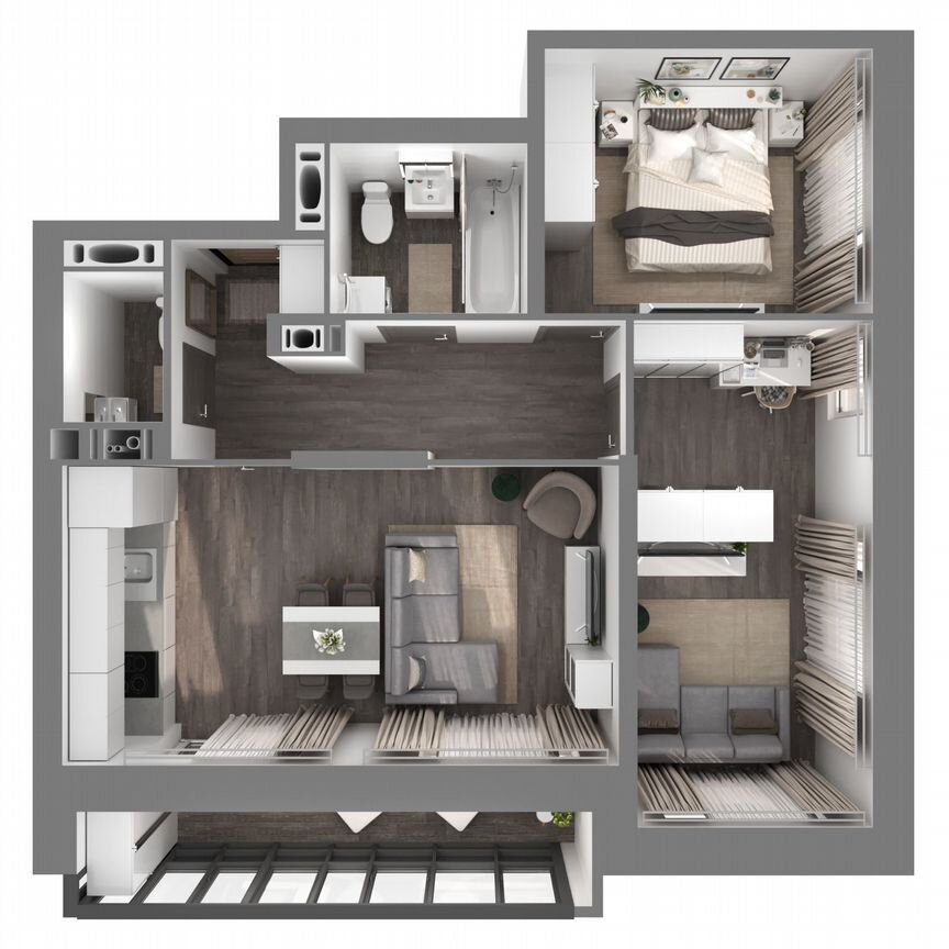 2-к. квартира, 62,6 м², 4/23 эт.