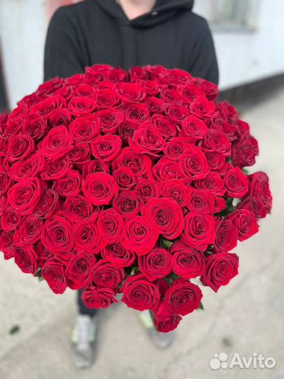 Красная роза 60см Букеты из роз