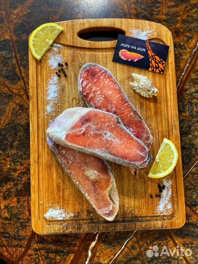 Рыба стейки кижуча,трески,филе горбуши,дорадо