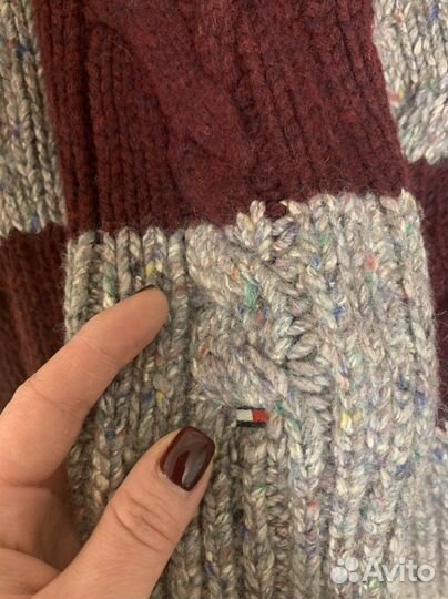 Зимний свитер Tommy Hilfiger в идеале натур шерсть