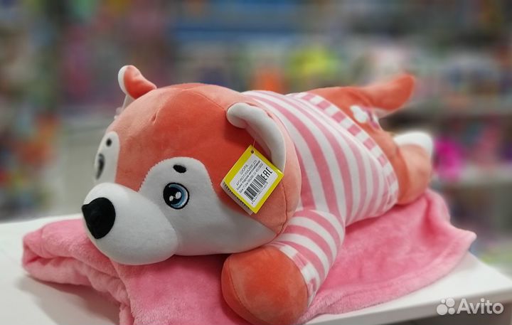 Сова с пледом 3 в 1 игрушка с пледом