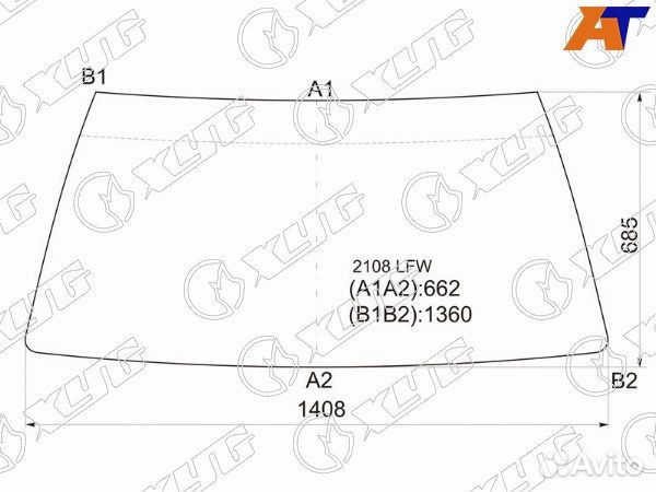 Стекло лобовое LADA 2109 2015-2020