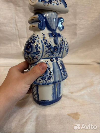 Гжель штоф фигура