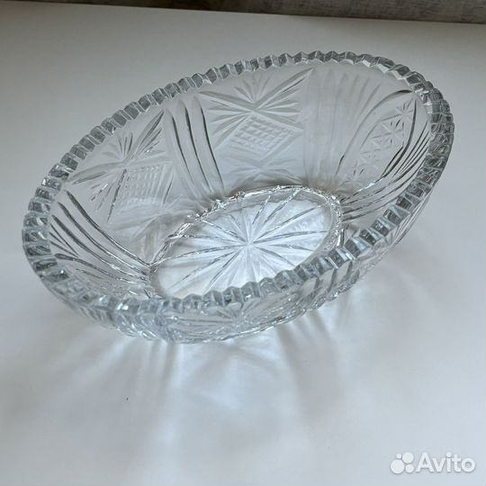 Хрустальная салатница винтаж