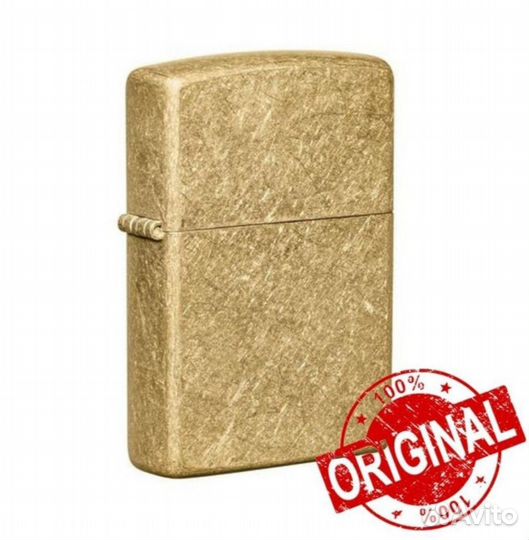 Zippo. Tumbled brass. Редк. Новая