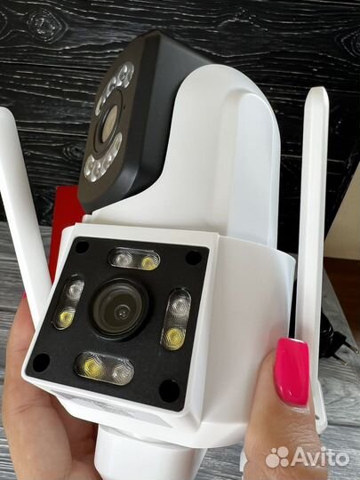 Уличная видеокамера Wi-Fi с двумя объективами