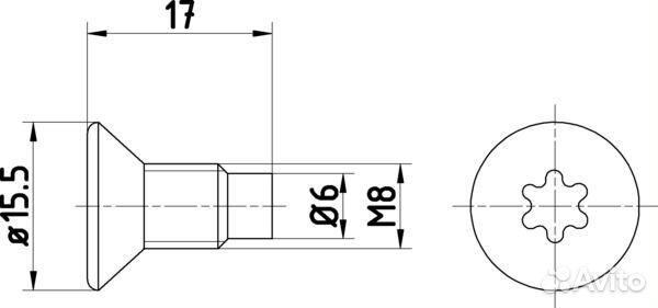 Болт диска тормозного механизма (комплект 2шт)
