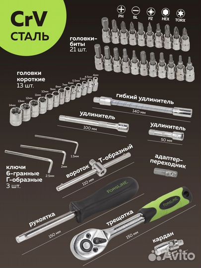 Набор инструментов 46 предметов