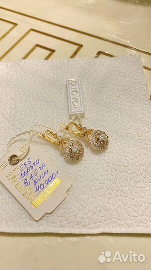 Золотые серьги 585 проба