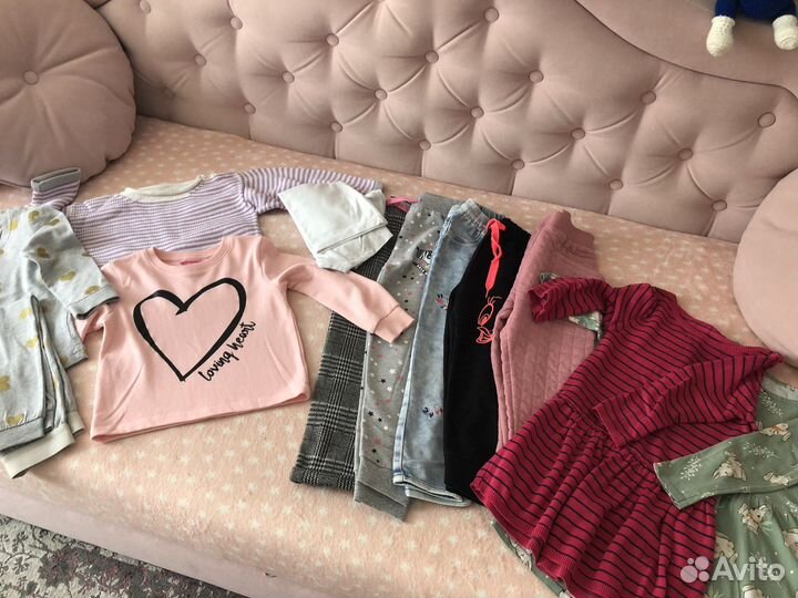 Большой пакет вещей на девочку 104