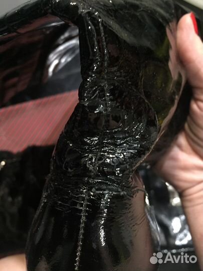 Сапоги демисезонные лак