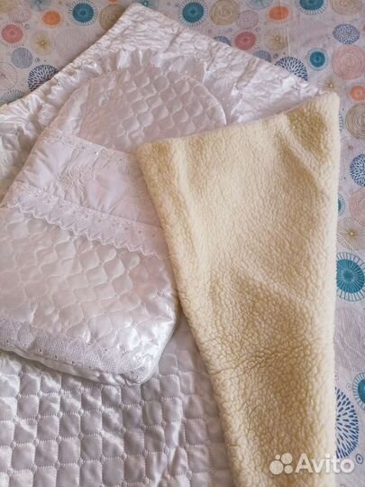 Конверт одеялко на выписку из роддома овчины