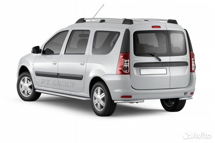 Усиленные рейлинги Лада Ларгус черные (01300703)