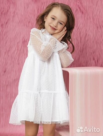 Белое платье для девочки 116