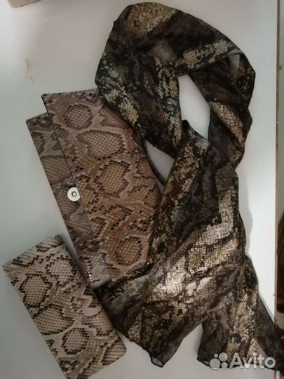 Клатч, кошелёк и шарф