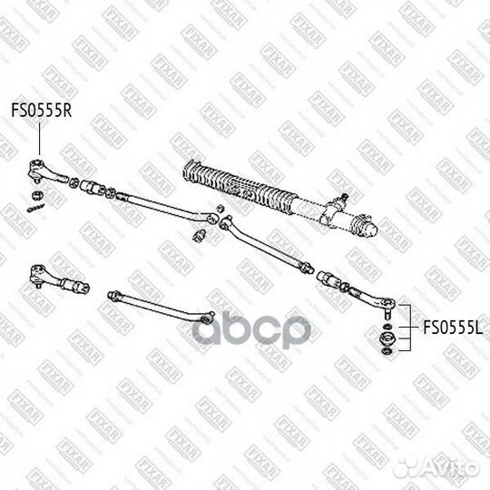 Наконечник рулевой тяги левый LADA 2108-21099 8