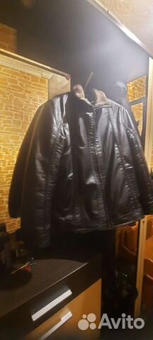 Кожаная куртка мужская 58 размер