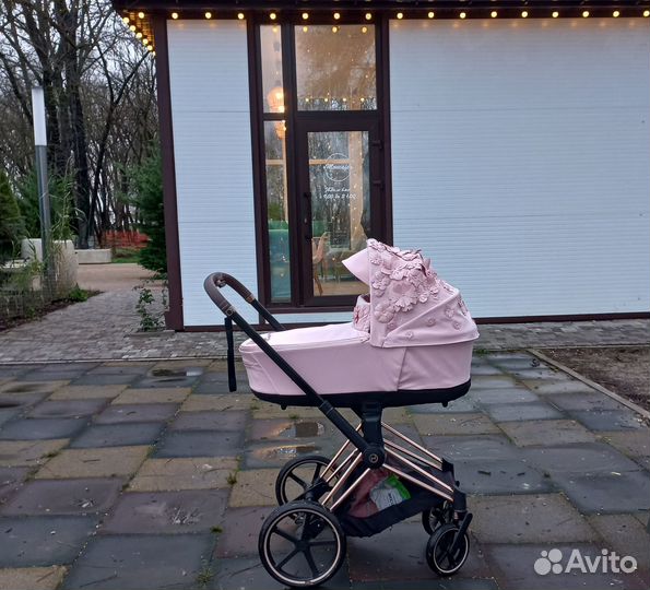 Cybex priam 4 fe simply flowers pink спальный блок
