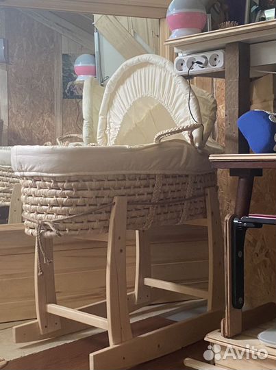 Кроватка- Люлька плетенная для малыша (0- 5 месяце