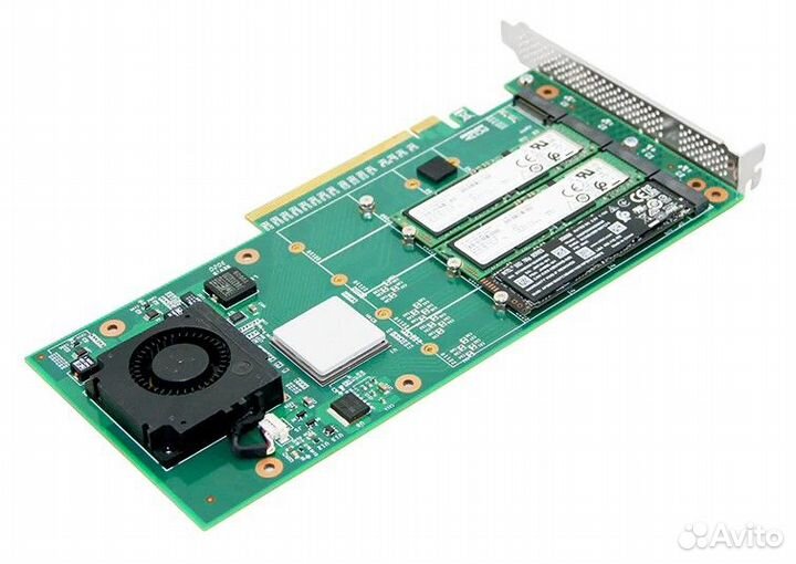 Адаптер SSD дисков M2 NVMe-PCIe x16 на 4 диск