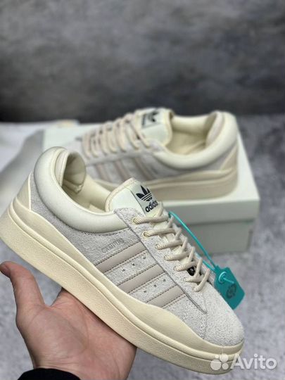 Кроссовки Adidas campus bad bunny бежевые