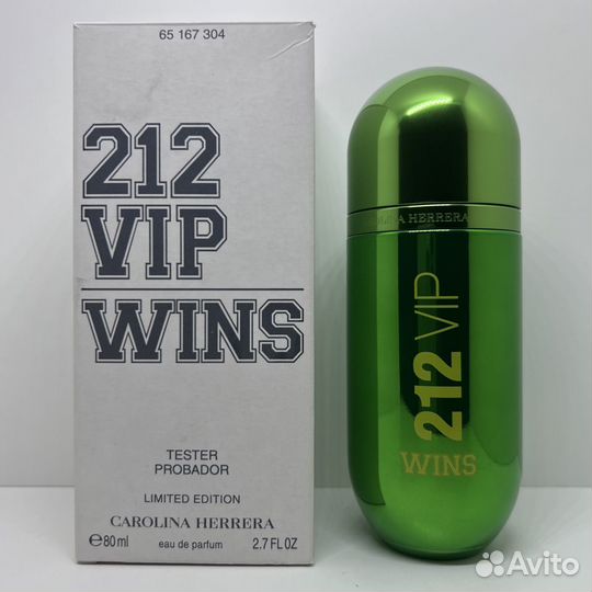 Carolina Herrera 212 VIP Wins 80ml Оригинал Тестер