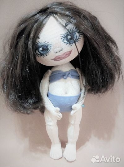 Интерьерная коллекционная текстильная куколка