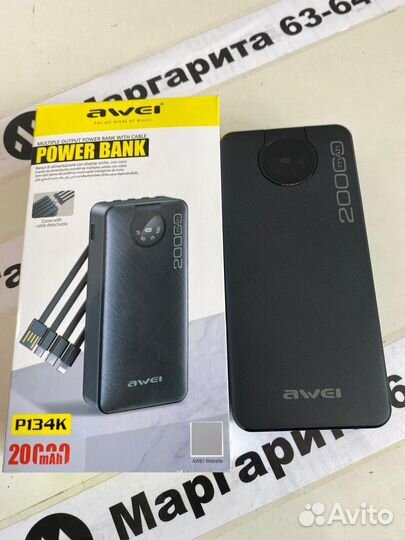 Внешний аккумулятор power bank awel P134K 20000W