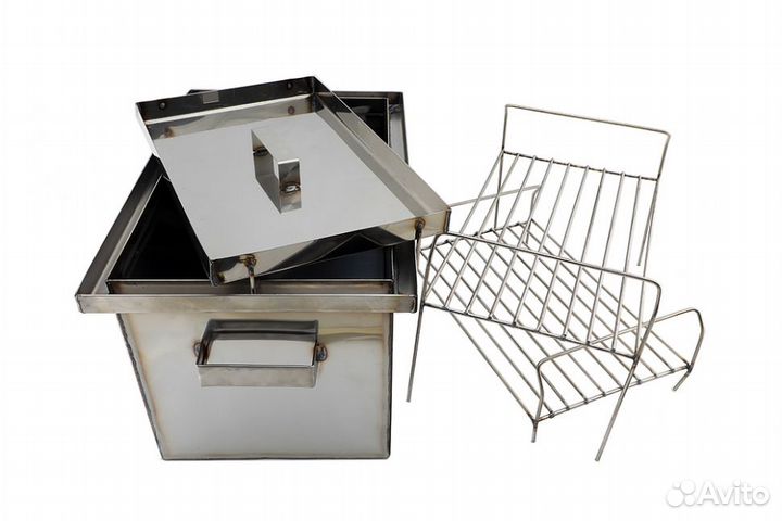 Коптильня малая с гидрозатвором крышка плоская тол