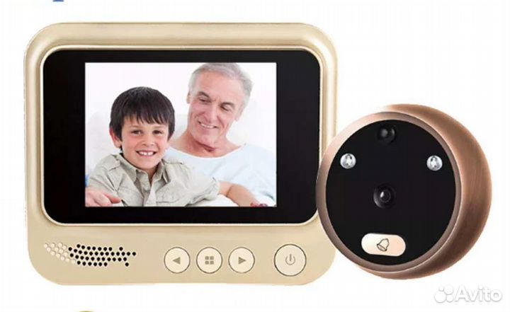 Видеоглазок с датчиком и русским языком новый