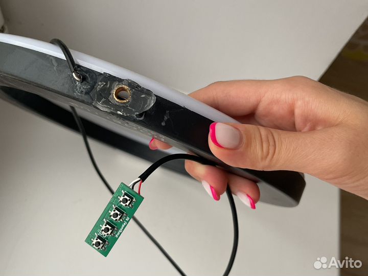 Кольцевая лампа 26 см со штативом на запчасти