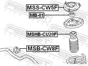 Опора переднего амортизатора msscw5F Febest