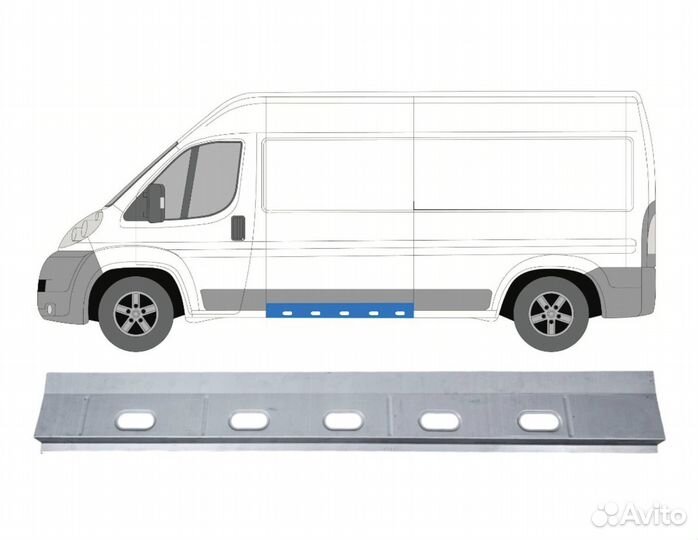 Усилитель порога центральный Fiat Ducato 250