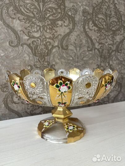 Ваза для фруктов хрусталь