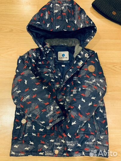 Комплект Luhta(куртка, полукомб) +шапка, (116)