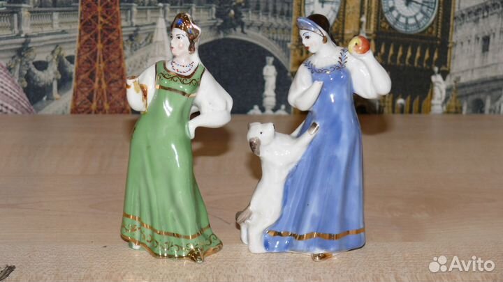 Продаются две фарфоровые статуэтки некондиции