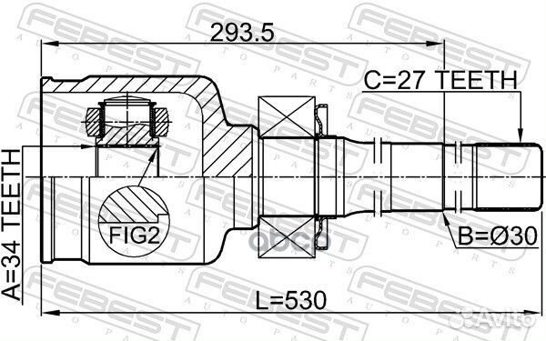 Шрус внутренний правый 34x30x27 3511-NL34wdrh