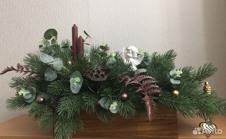 Новогодняя композиция на стол