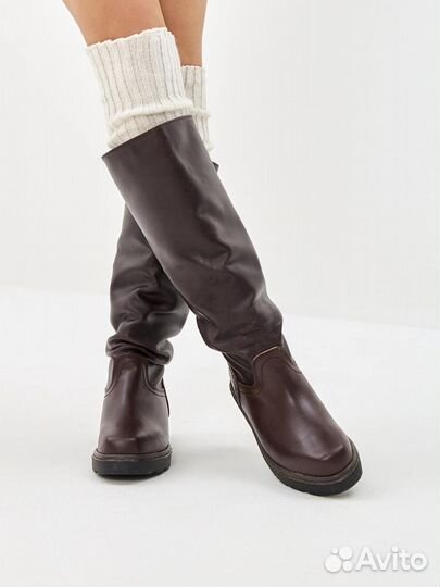 Уютные сапоги с легким мехом для холодов