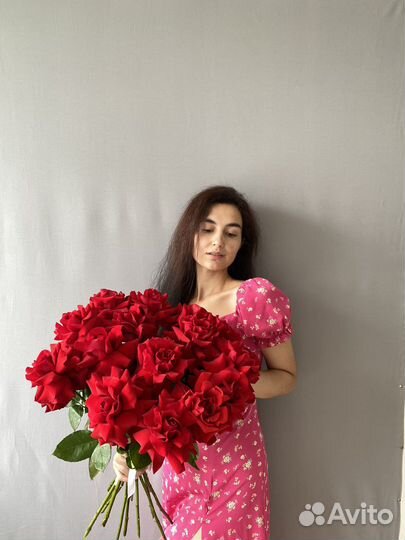 Красные розы 15 шт доставка цветов