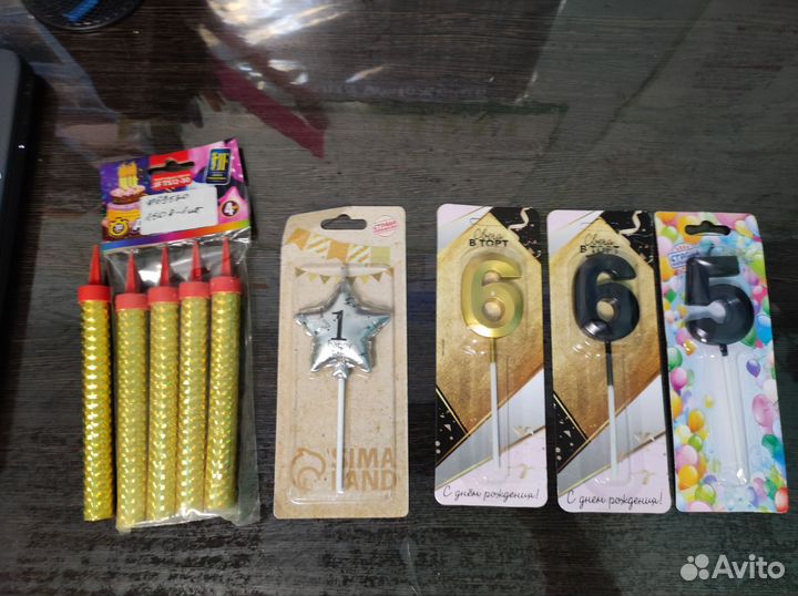 Свечи для торта(1, 5, 6, фонтан)